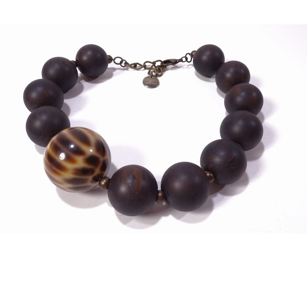 Pono Joan Goodman Galaxy II Resin and polaris bead ball choker Necklace NWOT 498